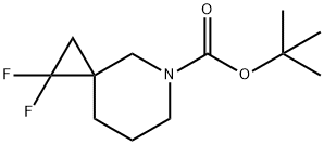 5-Azaspiro[2.5]octane-5-carboxylic acid, 1,1-difluoro-, 1,1-dimethylethyl ester 结构式