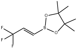 (E)-4,4,5,5-四甲基-2-(3,3,3-三氟丙-1-烯-1-基)-1,3,2-二氧硼杂环戊烷 结构式