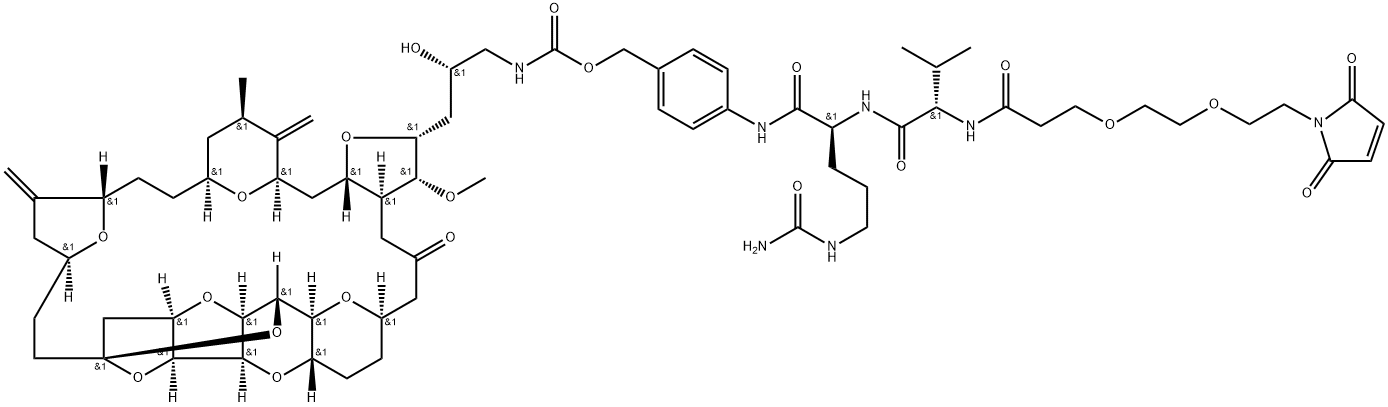 Mal-PEG2-VCP-Eribulin 结构式