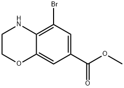 5-溴-3,4-二氢-2H-苯并[B][1,4]噁嗪-7-羧酸甲酯 结构式