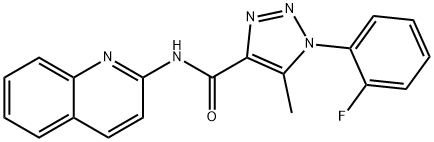 COMPOUND 3D;1-(2-FLUOROPHENYL)-5-METHYL-N-2-QUINOLINYL-1H-1;2;3-TRIAZOLE-4-CARBOXAMIDE 结构式