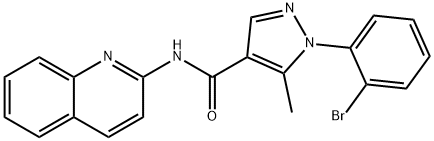 1H-Pyrazole-4-carboxamide, 1-(2-bromophenyl)-5-methyl-N-2-quinolinyl- 结构式