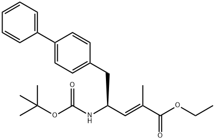 (S,E)-5-([1,1'-联苯] -4-基)-4-((叔丁氧基羰基)氨基)-2-甲基戊-2-烯酸乙酯 结构式
