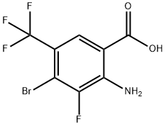 2-氨基-4-溴-3-氟-5-(三氟甲基)苯甲酸 结构式