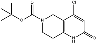4-氯-2-氧代-1,5,7,8-四氢-1,6-二氮杂萘-6(2H)-羧酸叔丁酯 结构式