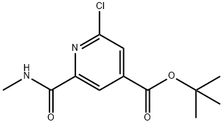 2-氯-6-(甲基氨基甲酰基)异烟酸叔丁酯 结构式