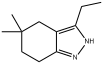 3-乙基-5,5-二甲基-4,5,6,7-四氢-2H-吲唑 结构式