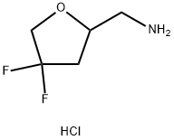 (4,4-二氟四氢呋喃-2-基)甲胺盐酸盐 结构式