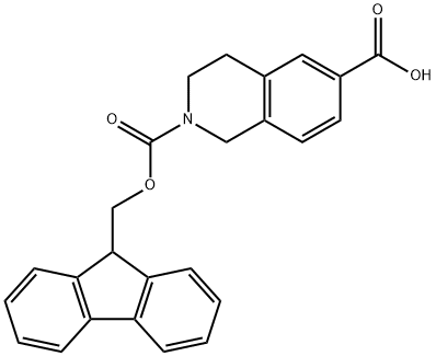 2-(((9H-芴-9-基)甲氧基)羰基)-1,2,3,4-四氢异喹啉-6-羧酸 结构式