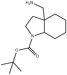 TERT-BUTYL 3A-(AMINOMETHYL)-OCTAHYDRO-1H-INDOLE-1-CARBOXYLATE 结构式