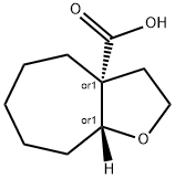 RAC-(3AR,8AR)-OCTAHYDRO-2H-CYCLOHEPTA[B]FURAN-3A-CARBOXYLIC ACID 结构式