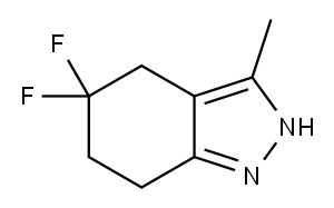 5,5-二氟-3-甲基-4,5,6,7-四氢-2H-吲唑 结构式