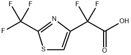 Α,Α-二氟-2-(三氟甲基)-4-噻唑乙酸 结构式
