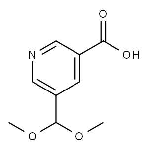 5-(二甲氧基甲基)烟酸 结构式