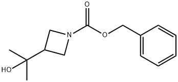 3-(2-羟基丙-2-基)氮杂环丁烷-1-羧酸苯甲酯 结构式