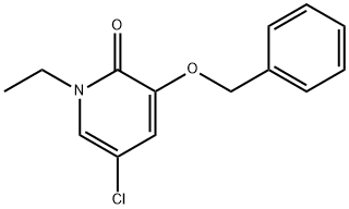 3-(苄氧基)-5-氯-1-乙基吡啶-2-酮 结构式