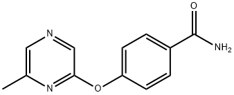 4-(6-Methylpyrazin-2-yloxy)benzamide 结构式