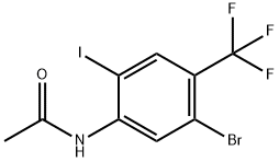 N-Acetyl 5-bromo-2-iodo-4-(trifluoromethyl)aniline 结构式