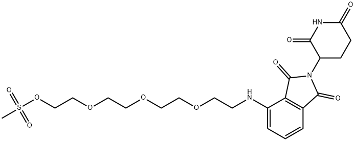 1H-Isoindole-1,3(2H)-dione, 4-[(13,13-dioxido-3,6,9,12-tetraoxa-13-thiatetradec-1-yl)amino]-2-(2,6-dioxo-3-piperidinyl)- 结构式