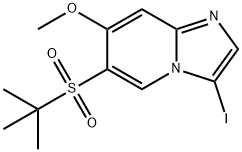 6-(叔丁基磺酰基)-3-碘-7-甲氧基咪唑并[1,2-A]吡啶 结构式