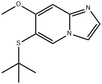 6-(叔丁硫基)-7-甲氧基咪唑并[1,2-A]吡啶 结构式