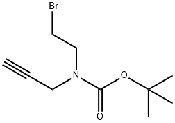 2-溴乙基)(丙-2-炔-1-基)氨基甲酸叔丁酯 结构式