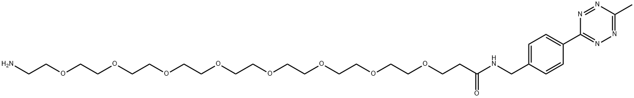 Me-Tet-PEG8-NH2 - HCl salt 结构式