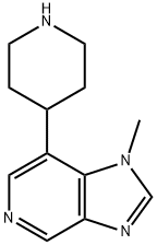 1H-Imidazo[4,5-c]pyridine, 1-methyl-7-(4-piperidinyl)- 结构式