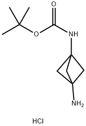 (3-氨基双环[1.1.1]戊烷-1-基)氨基甲酸叔丁酯盐酸盐 结构式