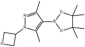 3,5-dimethyl-1-(oxetan-3-yl)-4-(4,4,5,5-tetramethyl-1,3,2-dioxaborolan-2-yl)pyrazole 结构式