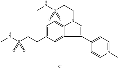 4-[1,5-Bis-(2-methylsulfamoylethyl)-1H-indol-3-yl]-1-methylpyridinium Chloride 结构式
