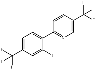 2-[2-氟-4-(三氟甲基)苯基]-5-(三氟甲基)吡啶 结构式