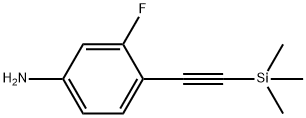 3-氟-4-[(三甲基硅基)乙炔基]苯胺 结构式