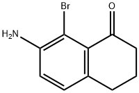 1(2H)-Naphthalenone, 7-amino-8-bromo-3,4-dihydro- 结构式