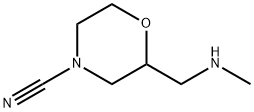 4-Morpholinecarbonitrile,2-[(methylamino)methyl]- 结构式
