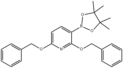 2,6-二(苄氧基)-3-(4,4,5,5-四甲基-1,3,2-二噁硼戊环-2-基)吡啶 结构式