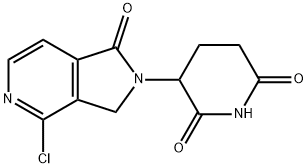 3-(4-chloro-1-oxo-1,3-dihydro-2H-pyrrolo[3,4-c]pyridin-2-yl)piperidine-2,6-dione 结构式