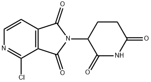 4-氯-2-(2,6-二氧代哌啶-3-基)-1H-吡咯并[3,4-C]吡啶-1,3(2H)-二酮 结构式