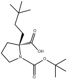 (2R)-BOC-PRO{2-(3,3-二甲基丁基)}-OH 结构式