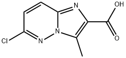 6-氯-3-甲基咪唑并[1,2-B]哒嗪-2-羧酸 结构式