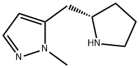 1-methyl-5-{[(2S)-pyrrolidin-2-yl]methyl}-1H-pyrazole 结构式