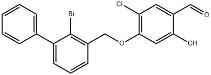 苯甲醛,4-[(2-溴[1,1'-联苯]-3-基)甲氧基]-5-氯-2-羟基- 结构式