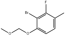 2-溴-3-氟-1-(甲氧基甲氧基)-4-甲基苯 结构式