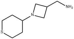 (1-(tetrahydro-2H-thiopyran-4-yl)azetidin-3-yl)methanamine 结构式