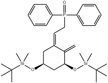 Phosphine oxide, [(2Z)-2-[(3S,5S)-3,5-bis[[(1,1-dimethylethyl)dimethylsilyl]oxy]-2-methylenecyclohexylidene]ethyl]diphenyl- 结构式