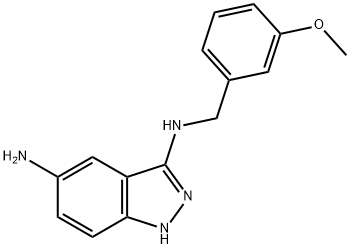 N3-(3-甲氧基苄基)-1H-吲唑-3,5-二胺 结构式