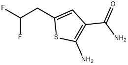 2-氨基-5-(2,2-二氟乙基)噻吩-3-甲酰胺 结构式