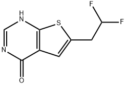 6-(2,2-二氟乙基)噻吩并[2,3-D]嘧啶-4(3H)-酮 结构式