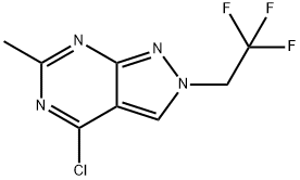 4-氯-6-甲基-2-(2,2,2-三氟乙基)-2H-吡唑并[3,4-D]嘧啶 结构式