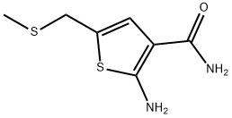 2-氨基-5-((甲硫基)甲基)噻吩-3-甲酰胺 结构式